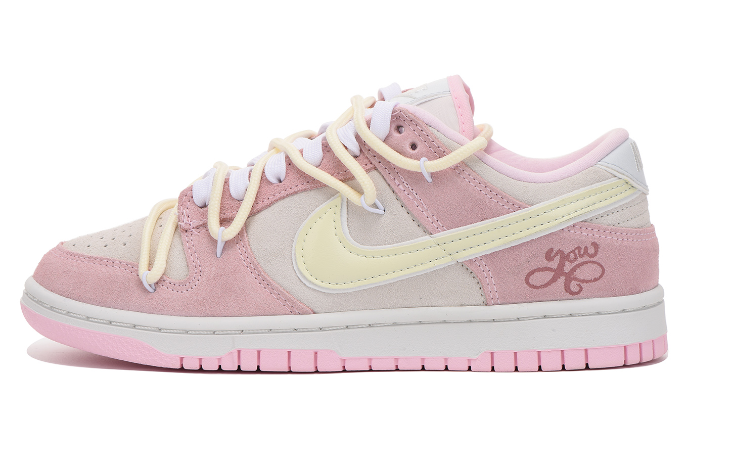 [Custom Shoes] (W) Nike Dunk Low 'Yellow Pink Deconstructed'