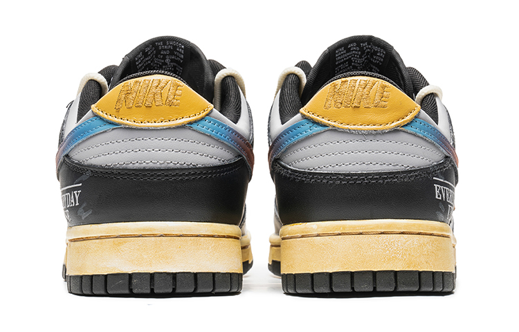 Shop 【定製球鞋】Nike Dunk Low 野鶴製造 耐磨板鞋 未來風主題 機能 炫彩 解構雙鞋帶 女款 灰黑