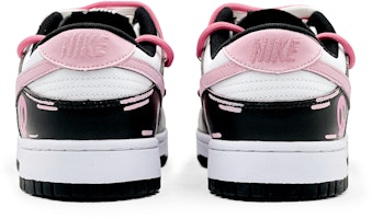 【定製球鞋】Nike Dunk Low 減齡穿搭 怪趣骷髏 特殊鞋盒 舒適 低幫 板鞋 女款 黑白粉 Shop 【定製球鞋】Nike Dunk Low 減齡穿搭 怪趣骷髏 特殊鞋盒 舒適 低幫 板鞋 女款 黑白粉
