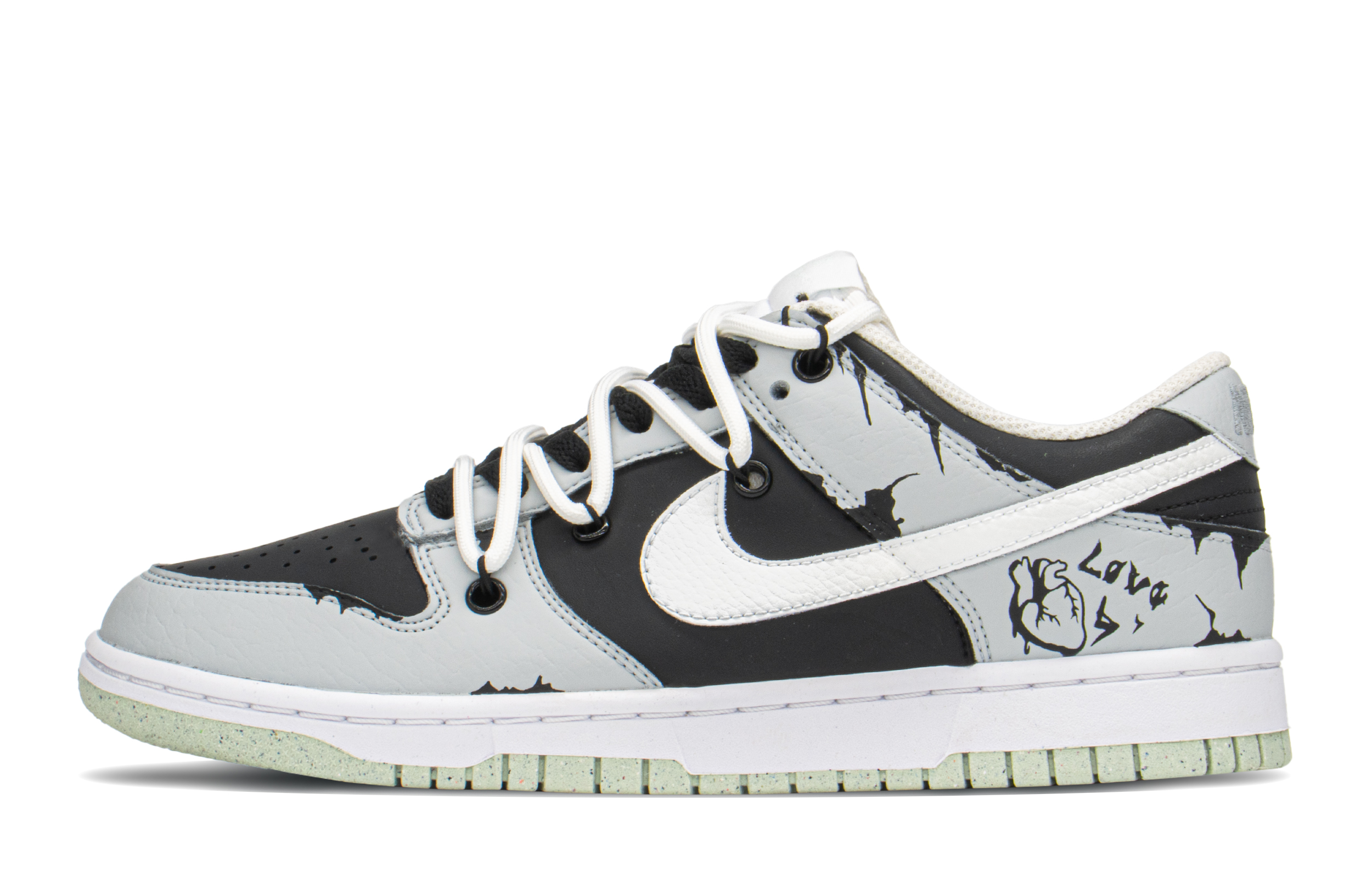 Buy (W) 나이키 덩크 로우 블루 화이트 골드 '크리스마스 선물' (48 characters) DN1431-102(TeamA-DK心脏女S-BOX)