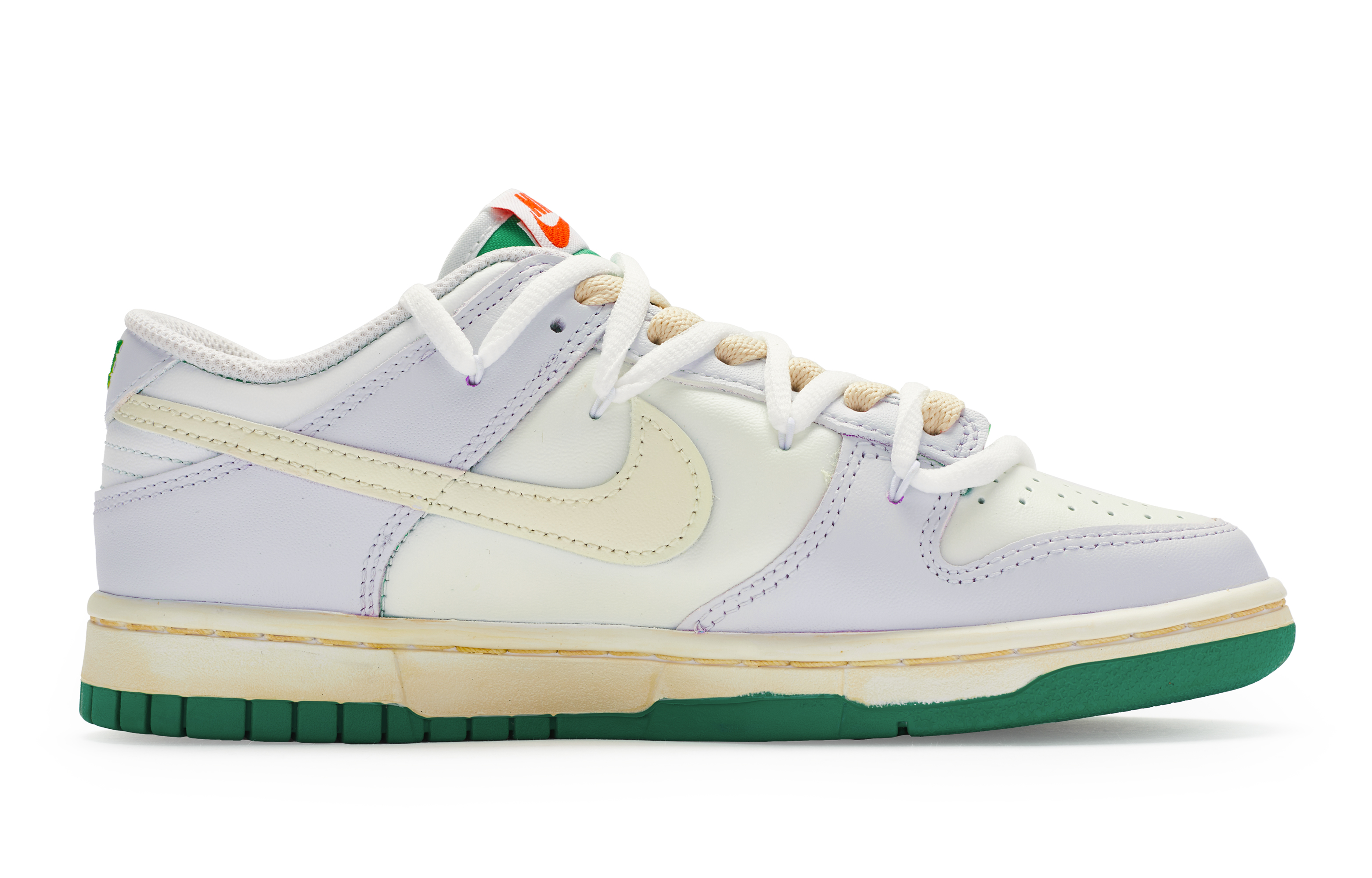 Order (W) [Sepatu Kustom] Nike Dunk Low Kustom 'Halaman Tujuh - Abu Pastel Hijau' FD9924-311(Team80-女款挚爱米白紫)