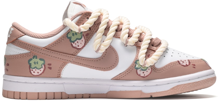 【定制球鞋】 Nike Dunk Low CUS ID 休閒多巴胺 粉嘟嘟 草莓芝芝 防滑耐磨 低筒 板鞋 女款 白粉 Order 【定制球鞋】 Nike Dunk Low CUS ID 休閒多巴胺 粉嘟嘟 草莓芝芝 防滑耐磨 低筒 板鞋 女款 白粉