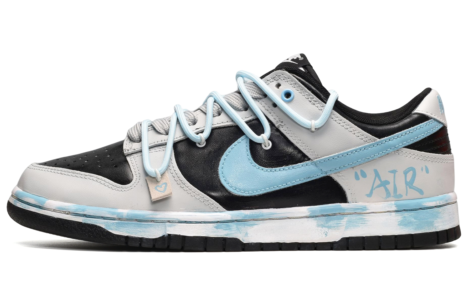 Buy (W) [Zapatos Personalizados] Nike Dunk Low Deconstructed 'Azul Cielo' DD1503-101(TeamE-女款天空黑灰蓝)