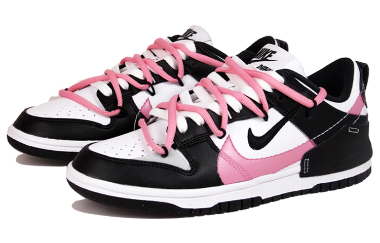 Lookbook (W) [Sepatu Kustom] Nike Dunk Low Disrupt 2 'Hitam Putih Merah Muda' DV4024-002(TeamJ-解构熊猫黑粉女款)