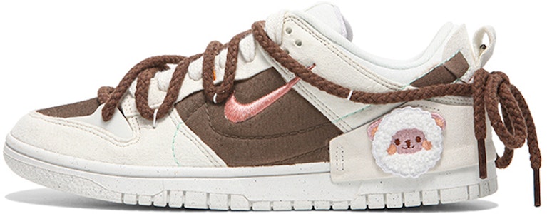 【定製球鞋】Nike Dunk Low Disrupt 2 NO.205定製 小羊 解構綁帶低筒 復古 休閒板鞋 女款 米棕 Buy 【定製球鞋】Nike Dunk Low Disrupt 2 NO.205定製 小羊 解構綁帶低筒 復古 休閒板鞋 女款 米棕