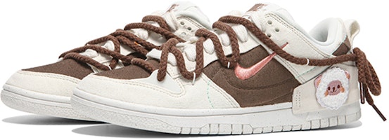 (W) ナイキ ダンクLow Disrupt 2 カスタム(クリームブラウン) DH4402-100(Teamfour-羊棕S-BOXQD) Lookbook (W) ナイキ ダンクLow Disrupt 2 カスタム(クリームブラウン) DH4402-100(Teamfour-羊棕S-BOXQD)