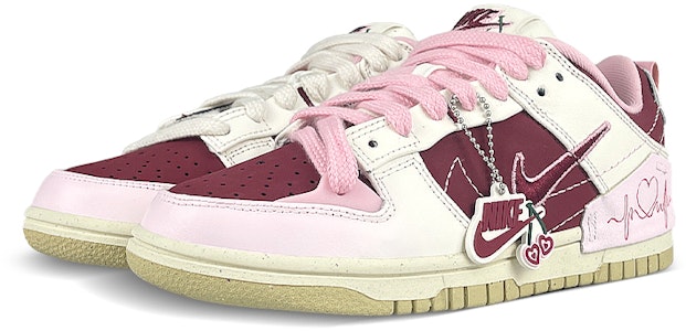 【訂製球鞋】 Nike Dunk Low Disrupt 2 心電圖 漸變腮紅 防滑 低筒 運動鞋 女款 白粉 Lookbook 【訂製球鞋】 Nike Dunk Low Disrupt 2 心電圖 漸變腮紅 防滑 低筒 運動鞋 女款 白粉
