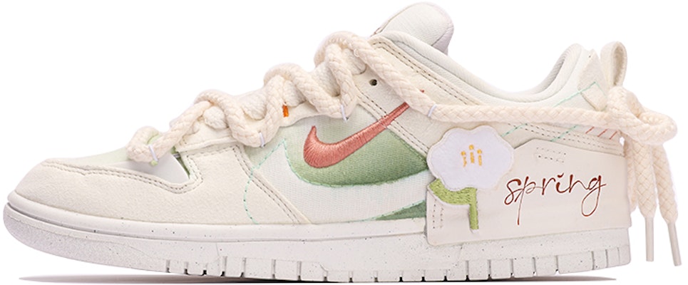 【定制球鞋】Nike Dunk Low Disrupt 2 小清新 簡約 刺繡貼 解構雙鞋帶 低幫 板鞋 女款 綠白 Buy 【定制球鞋】Nike Dunk Low Disrupt 2 小清新 簡約 刺繡貼 解構雙鞋帶 低幫 板鞋 女款 綠白