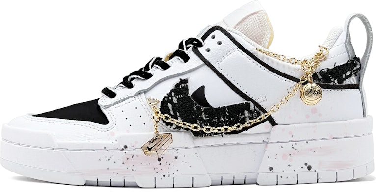 (W) Nike Dunk Low Disrupt "Chanel" Negras/Blancas (Personalizadas) DO5219-111(TeamS-小香风叠钩S-BOX) Buy (W) Nike Dunk Low Disrupt "Chanel" Negras/Blancas (Personalizadas) DO5219-111(TeamS-小香风叠钩S-BOX)