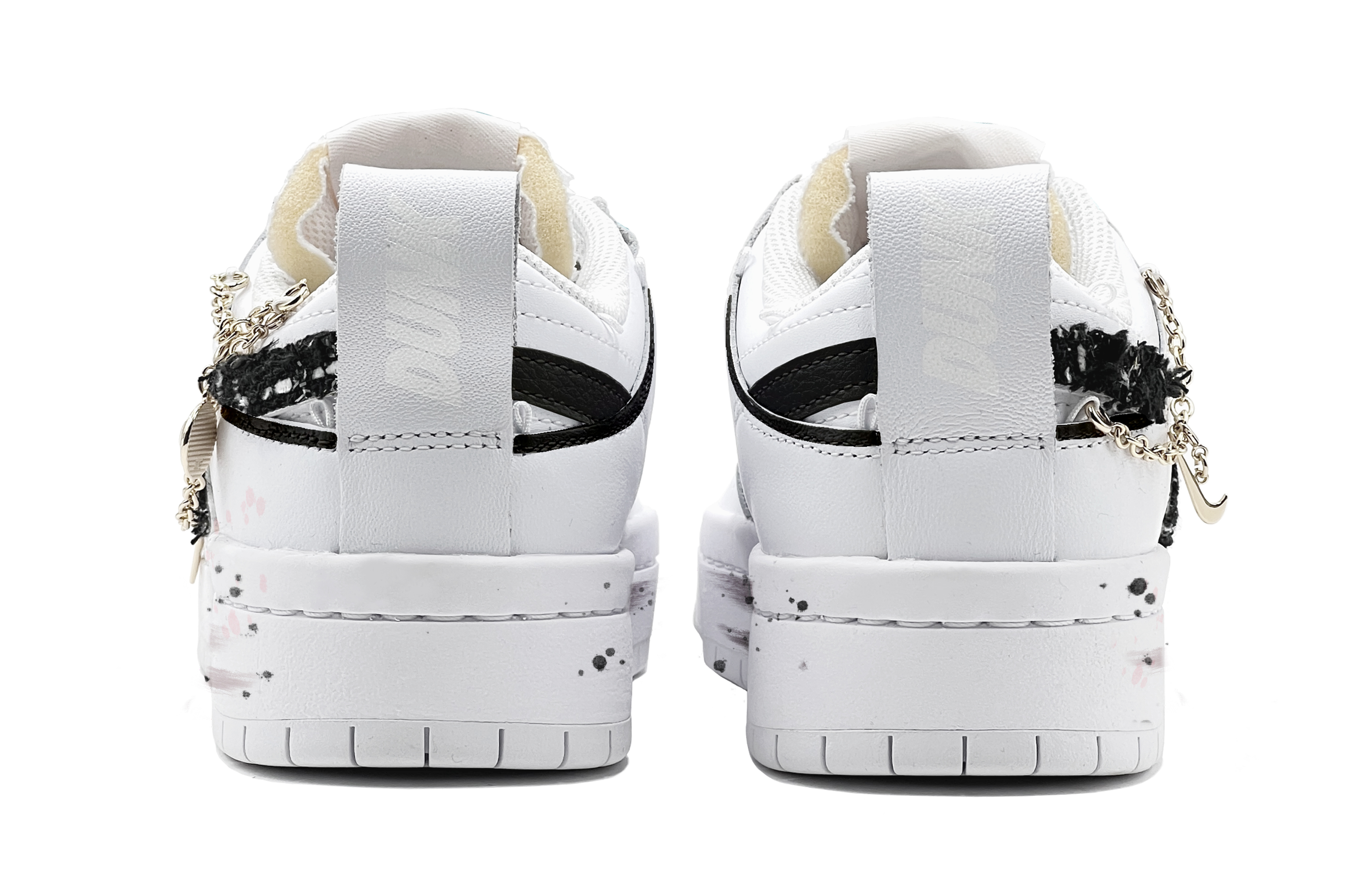 Shop (W) Nike Dunk Low Disrupt "Chanel" Negras/Blancas (Personalizadas) DO5219-111(TeamS-小香风叠钩S-BOX)