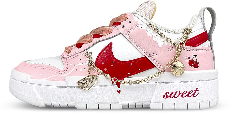 custom-shoes-women-nike-dunk-low-disrupt-cherry-blossom-silk-graffiti-white-pink