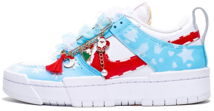 custom-shoes-women-nike-dunk-low-disrupt-christmas-candy-cane