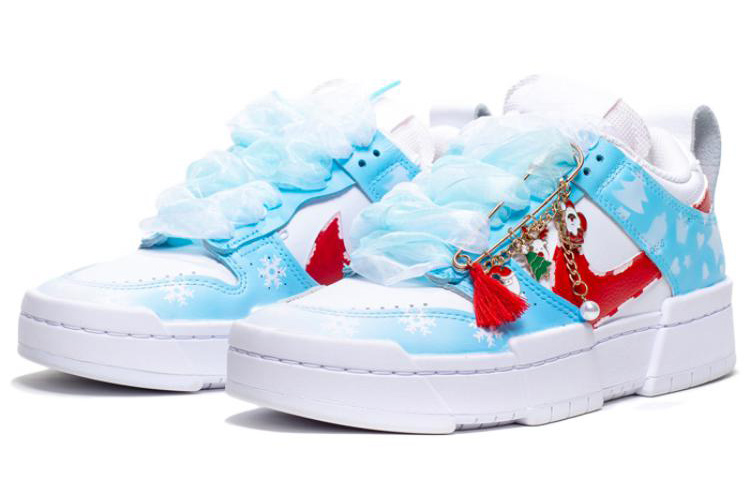 Lookbook (W) Nike Dunk Low Disrupt "Bastón de Caramelo" (Personalizadas) DO5219-111(Team柒-女款轻纱圣诞雪花SBOX)