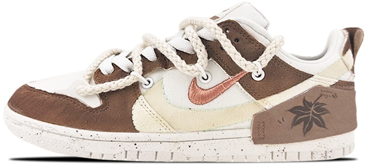 custom-shoes-women-nike-dunk-low-disrupt-maple-graffiti-brown-white