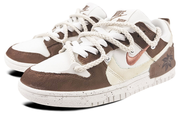 Lookbook (W) 【カスタムシューズ】(女性用) ナイキ ダンク ロー ディスラプト 'メイプルグラフィティブラウンホワイト' DH4402-100(Team叁-女款枫叶解构S-BOX)