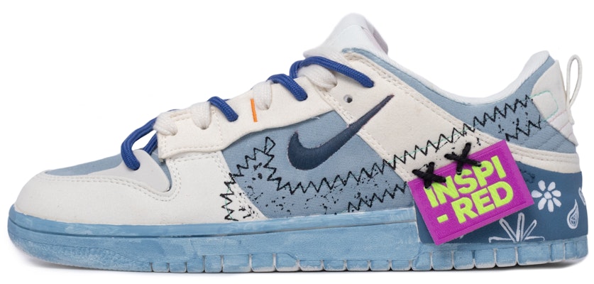 (W) 나이키 덩크 로우 디스럽트 '페이즐리 블루 트레이스' (커스텀) DH4402-100(TeamM-男女款腰果花蓝迹白蓝) Buy (W) 나이키 덩크 로우 디스럽트 '페이즐리 블루 트레이스' (커스텀) DH4402-100(TeamM-男女款腰果花蓝迹白蓝)