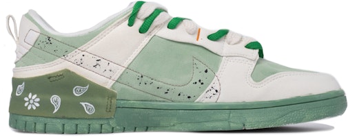 【定制球鞋】Nike Dunk Low Disrupt "Pale Ivory" 達芬奇定制 改造主題定制 腰果花綠跡 低筒 板鞋 女款 綠白 Order 【定制球鞋】Nike Dunk Low Disrupt "Pale Ivory" 達芬奇定制 改造主題定制 腰果花綠跡 低筒 板鞋 女款 綠白