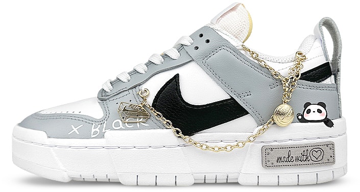 custom-shoes-women-nike-dunk-low-disrupt-panda-black-white