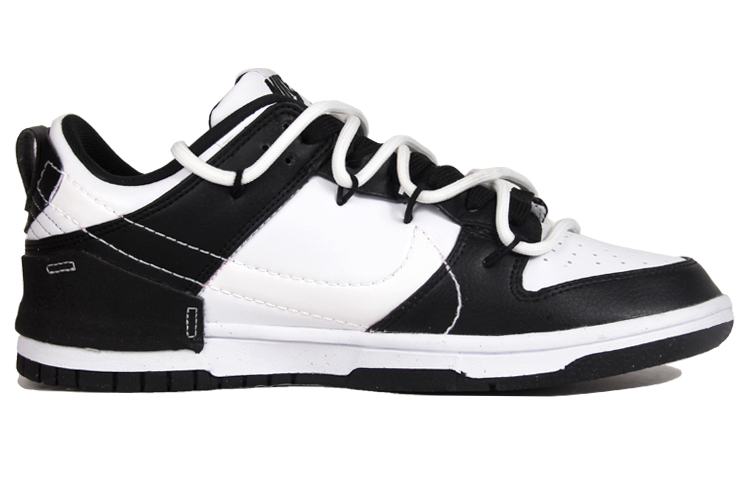 Order (W) [Sepatu Custom] Nike Dunk Low Disrupt 'Panda Hitam Putih' DV4024-002(TeamJ-黑白解构熊猫女款)