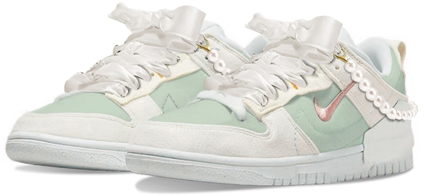 (W) 나이키 덩크 로우 디스럽트 "펄 파스텔 캔버스 - 말차 모찌" DH4402-100(TeamY-女款油画少女粉绿) Lookbook (W) 나이키 덩크 로우 디스럽트 "펄 파스텔 캔버스 - 말차 모찌" DH4402-100(TeamY-女款油画少女粉绿)