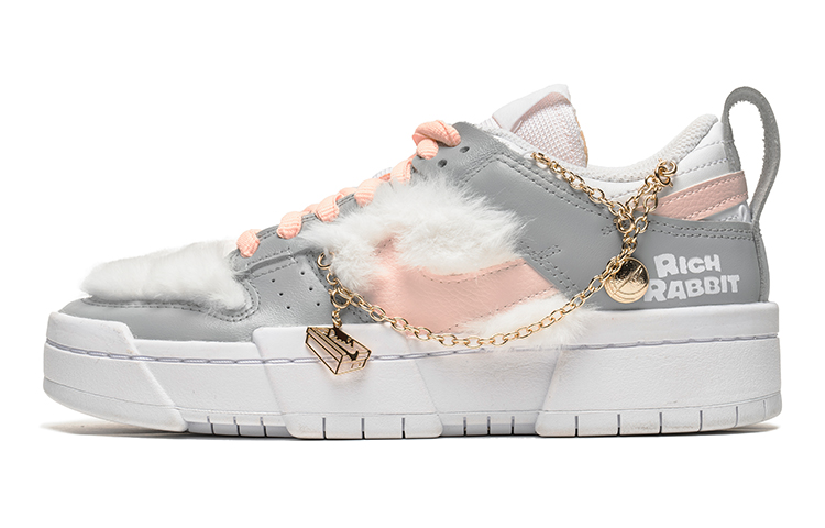 [Custom Shoes] (W) Nike Dunk Low Disrupt 'Valentine's Day Grey-White'