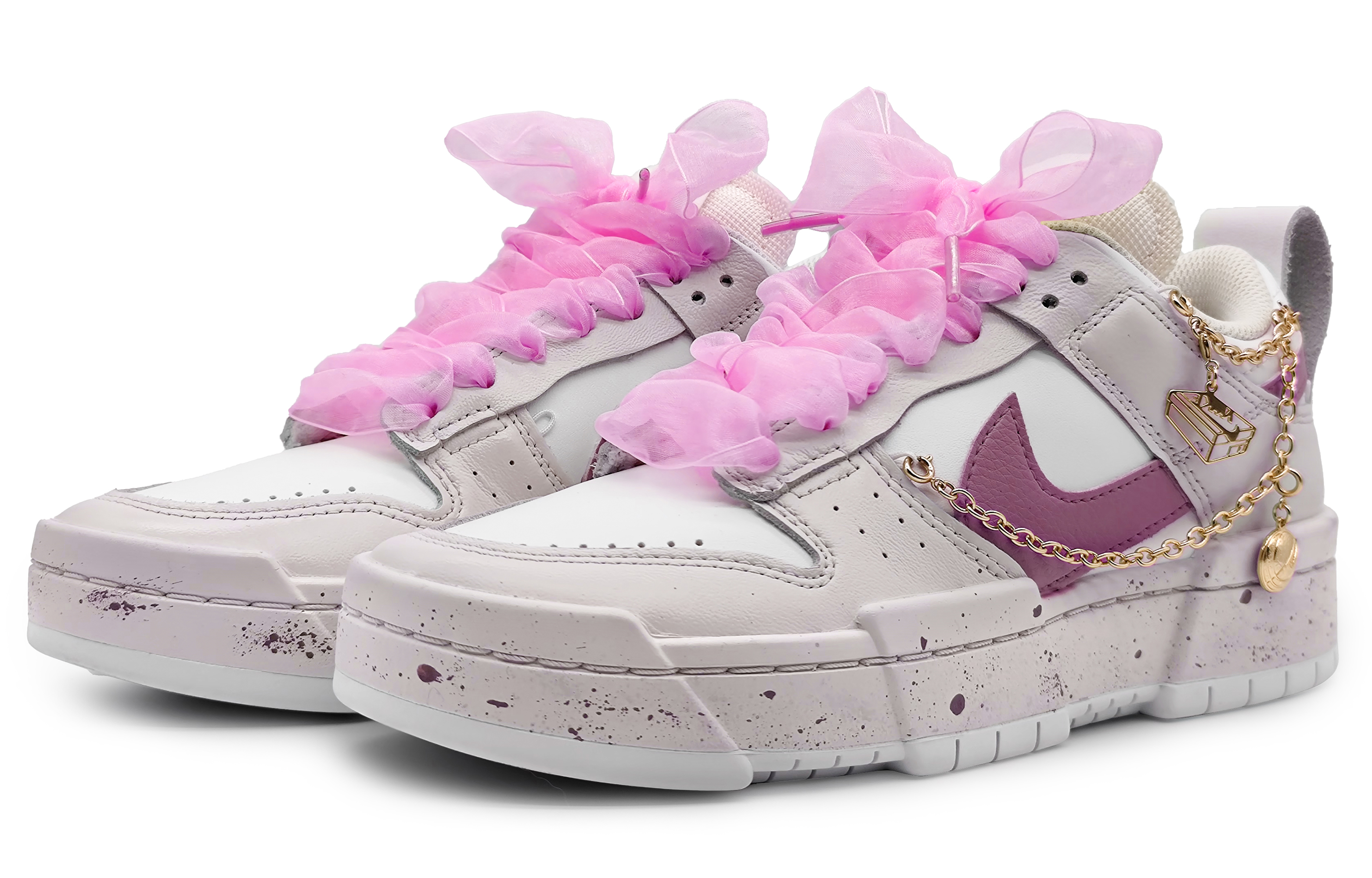 Lookbook (W) [Kasut Custom] Nike Dunk Low Disrupt 'Violet Splash' DO5219-111(Team16-芋泥紫薯)