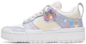 Buy (W) 나이키 덩크 로우 디스럽트 '화이트 퍼플 스타 그래피티' (커스텀) DO5219-111(TeamB-星星涂鸦)