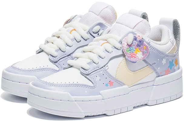 (W) 나이키 덩크 로우 디스럽트 '화이트 퍼플 스타 그래피티' (커스텀) DO5219-111(TeamB-星星涂鸦) Lookbook (W) 나이키 덩크 로우 디스럽트 '화이트 퍼플 스타 그래피티' (커스텀) DO5219-111(TeamB-星星涂鸦)