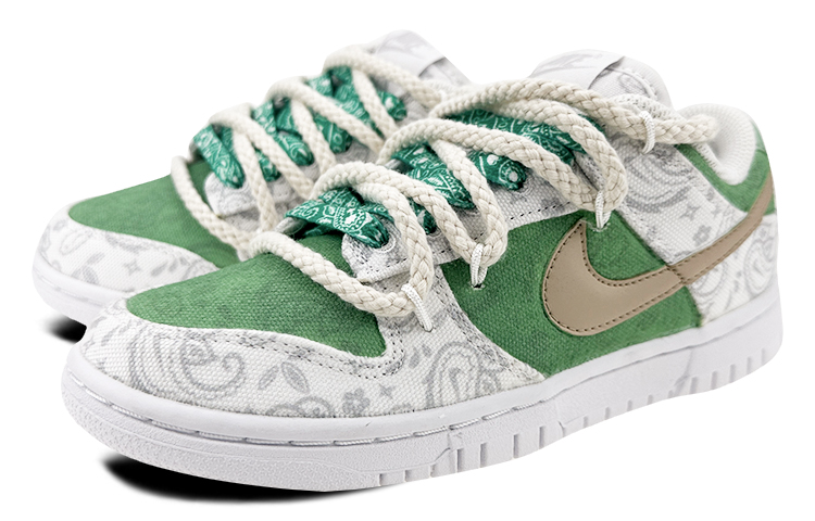 Lookbook (W) [Kasud Khusus] Nike Dunk Low ESS 'Avocado Paisley Deconstructed Putih-Hijau' DJ9955-100(Team叁-女款白绿腰果花解构)