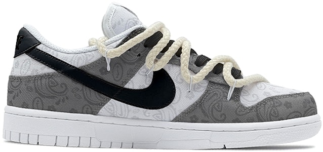 【客製化球鞋】Nike Dunk Low ESS 腰果花 中國風 金屬紋SWOOSH 限定禮盒 低幫 板鞋 女款 黑灰 Order 【客製化球鞋】Nike Dunk Low ESS 腰果花 中國風 金屬紋SWOOSH 限定禮盒 低幫 板鞋 女款 黑灰