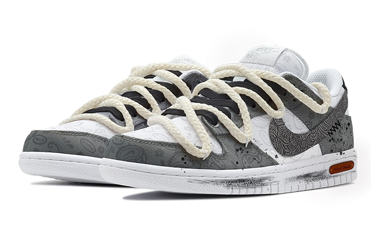 Lookbook (W) [Kasut Custom] Nike Dunk Low ESS 'Hitam Kelabu Paisley - Gaya Cina' DJ9955-100(TeamS-印象水墨S-BOX)