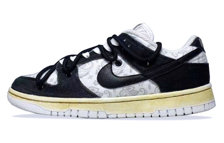 Buy (W) [Zapatillas Personalizadas] Nike Dunk Low ESS 'Negro Paisley' DJ9955-100(Team21-腰果花墨钰S-BOX)