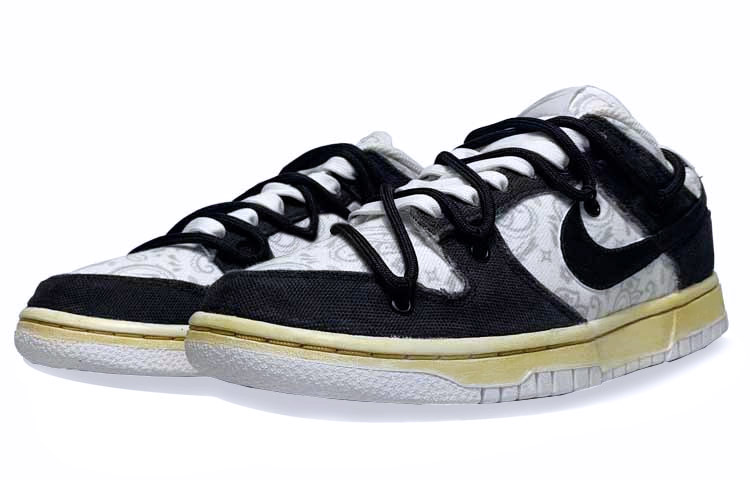 Lookbook (W) [Zapatillas Personalizadas] Nike Dunk Low ESS 'Negro Paisley' DJ9955-100(Team21-腰果花墨钰S-BOX)