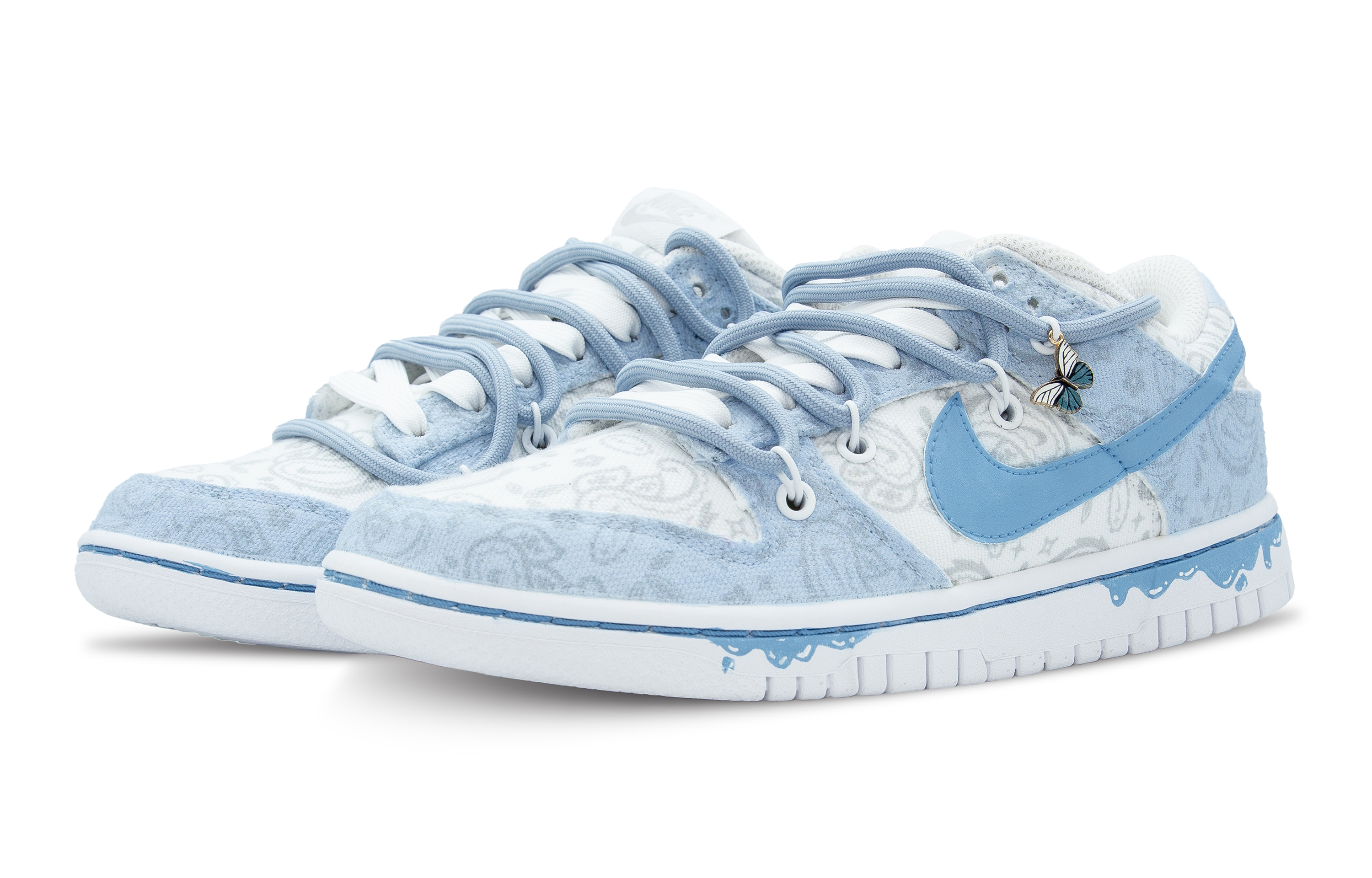 [Custom Shoes] (W) Nike Dunk Low ESS 'Blue Paisley Butterfly' 圖 3