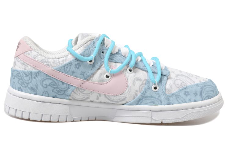 Order 【客製化球鞋】Nike Dunk Low ESS 清新 可愛 玉桂狗 解構風 腰果花 低幫 板鞋 女款 藍粉色