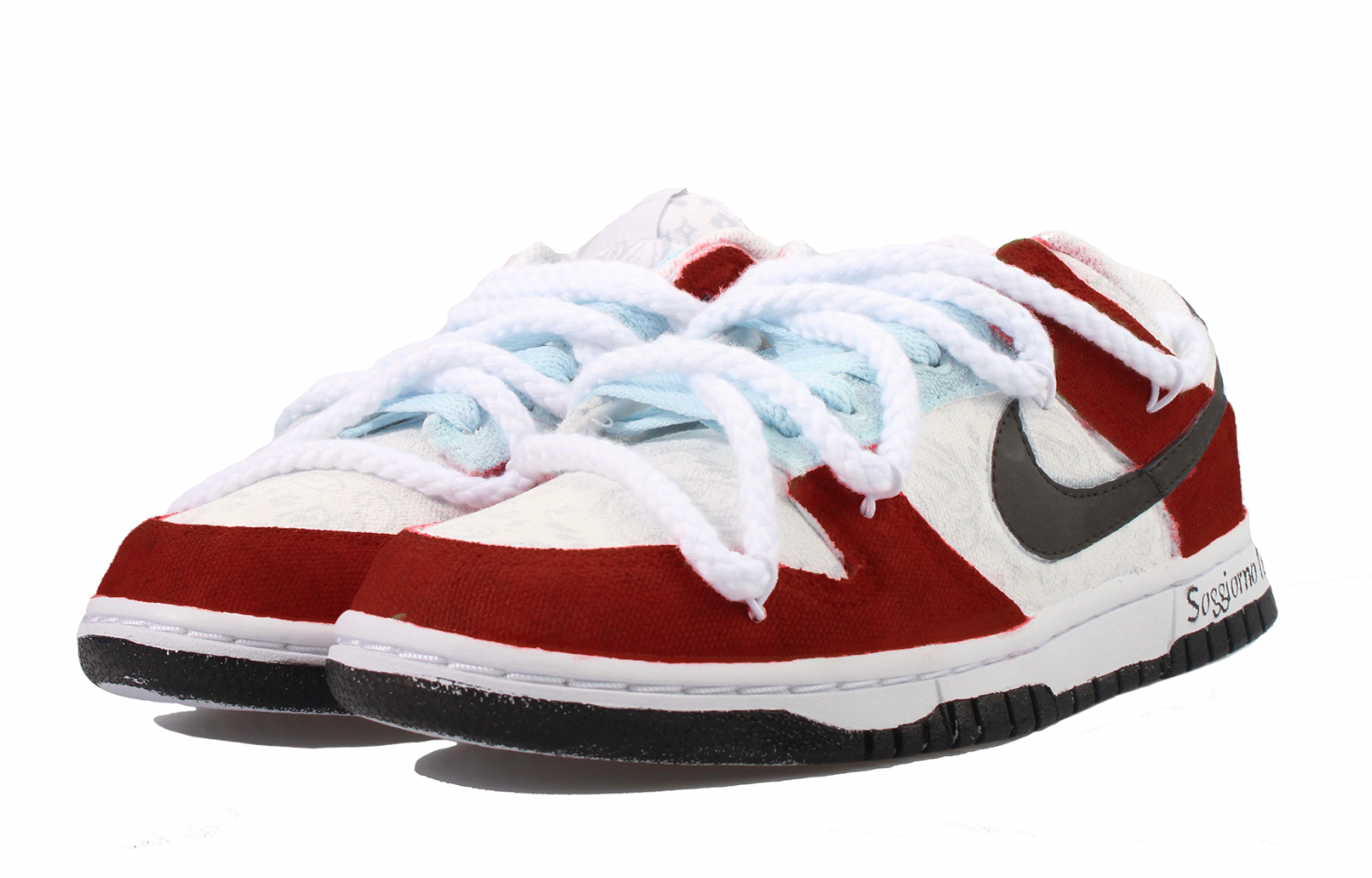 Lookbook (W) 【カスタムシューズ】ナイキダンクLow ESS『フェスティブセレブレーション赤黒』女性用 DJ9955-100(Team33-节日庆典-女款）