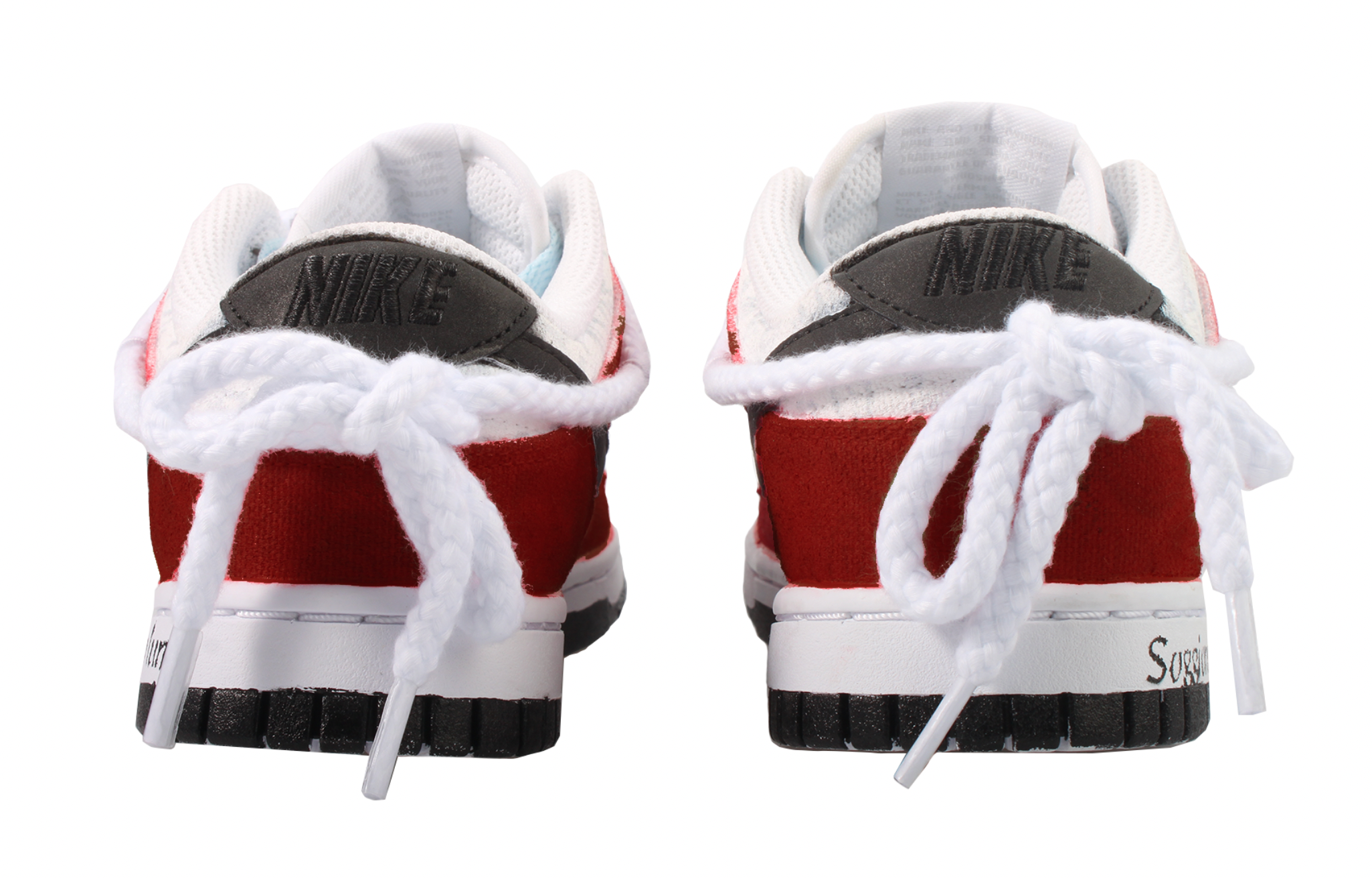 Shop (W) 【カスタムシューズ】ナイキダンクLow ESS『フェスティブセレブレーション赤黒』女性用 DJ9955-100(Team33-节日庆典-女款）