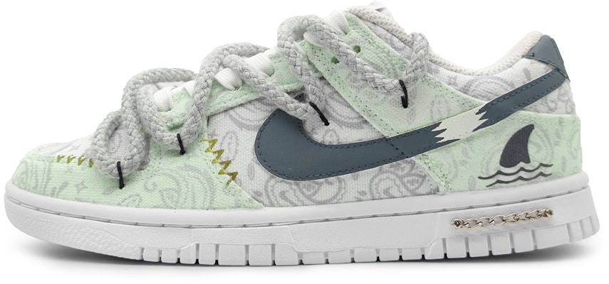 【訂製球鞋】Nike Dunk Low ESS 假日漂流 腰果花 西海岸休閒風 鍊條名牌 低筒 板鞋 女款 淺綠 Buy 【訂製球鞋】Nike Dunk Low ESS 假日漂流 腰果花 西海岸休閒風 鍊條名牌 低筒 板鞋 女款 淺綠