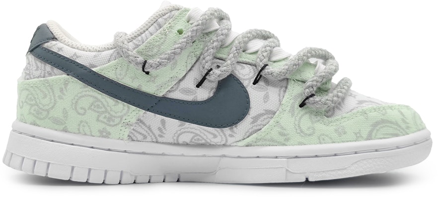 【訂製球鞋】Nike Dunk Low ESS 假日漂流 腰果花 西海岸休閒風 鍊條名牌 低筒 板鞋 女款 淺綠 Order 【訂製球鞋】Nike Dunk Low ESS 假日漂流 腰果花 西海岸休閒風 鍊條名牌 低筒 板鞋 女款 淺綠