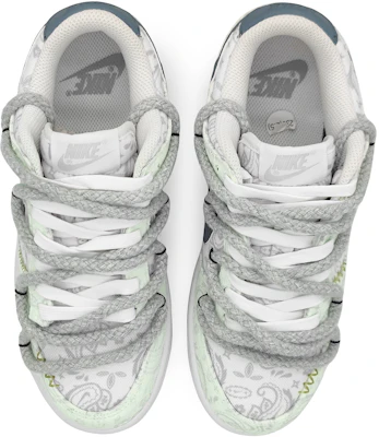 【訂製球鞋】Nike Dunk Low ESS 假日漂流 腰果花 西海岸休閒風 鍊條名牌 低筒 板鞋 女款 淺綠 Shop 【訂製球鞋】Nike Dunk Low ESS 假日漂流 腰果花 西海岸休閒風 鍊條名牌 低筒 板鞋 女款 淺綠