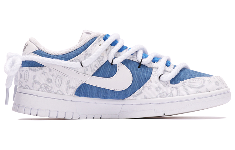 Order (W) 나이키 덩크 로우 ESS '클라인 블루 자수' (커스텀) DJ9955-100(TeamThree-女款复古贴花蓝白)