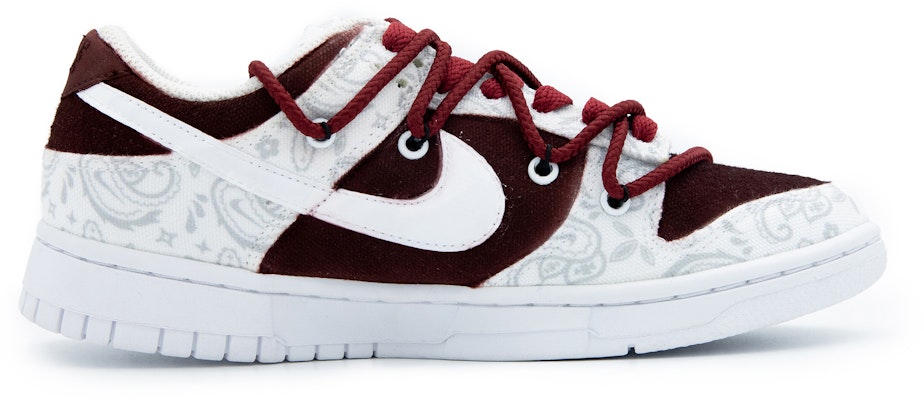 (W) Nike Dunk Low ESS マロンペイズリー (カスタム) DJ9955-100(Team51-女款酒红腰果) Order (W) Nike Dunk Low ESS マロンペイズリー (カスタム) DJ9955-100(Team51-女款酒红腰果)