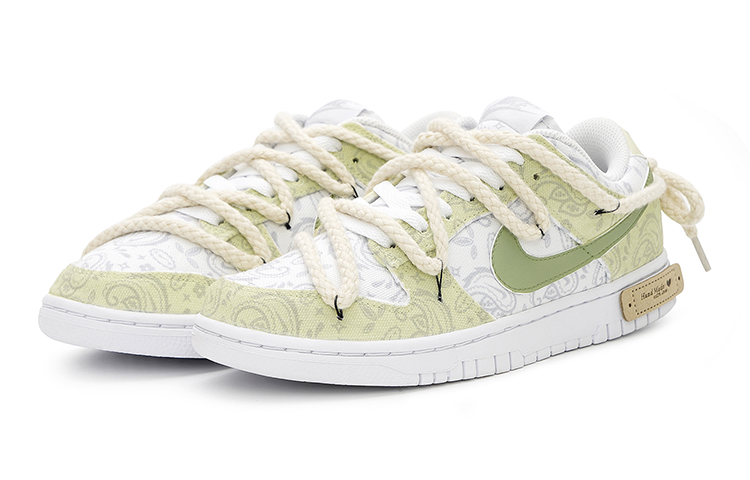 Lookbook (W) [Sepatu Kustom] Nike Dunk Low ESS 'Matcha Waffle Paisley' DJ9955-100(Team15-抹茶威化)