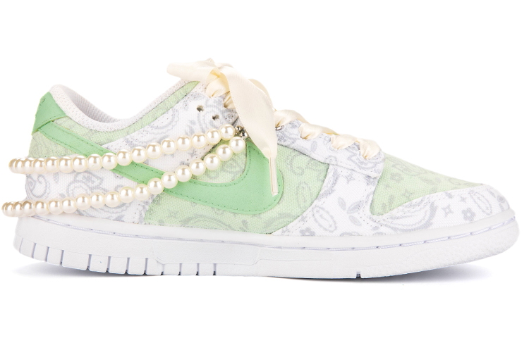 [Custom Shoes] (W) Nike Dunk Low ESS 'Mint Green & Cashew Flower' 圖 2