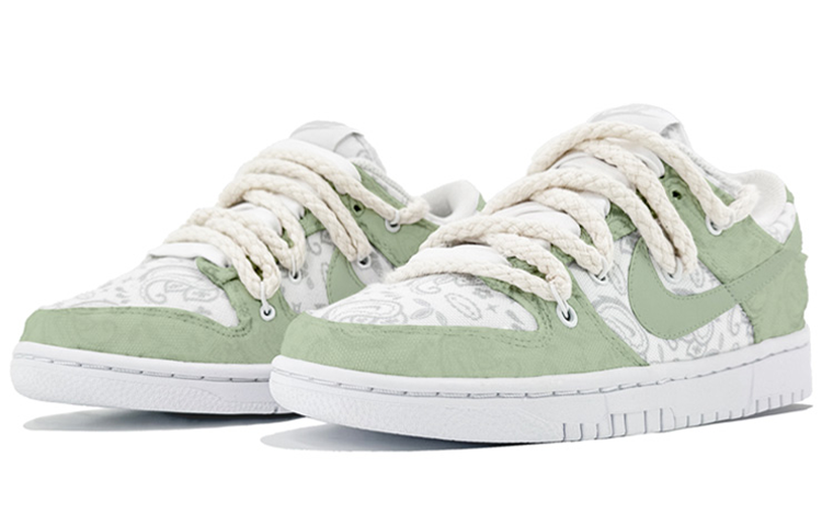Lookbook (W) [Kasut Custom] Nike Dunk Low ESS 'Mint Paisley' DJ9955-100(TeamK-龙井QD)
