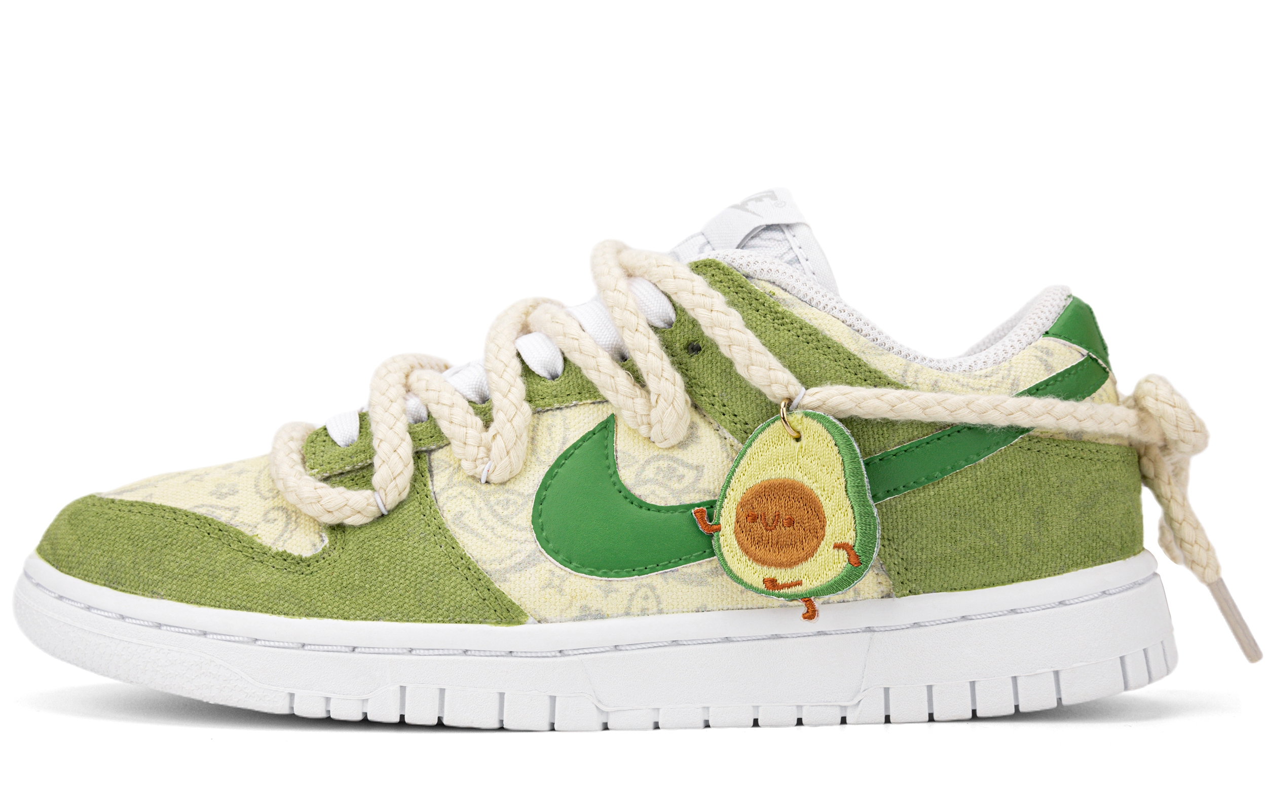 [Custom Shoes] (W) Nike Dunk Low ESS 'Paisley Lime Green'