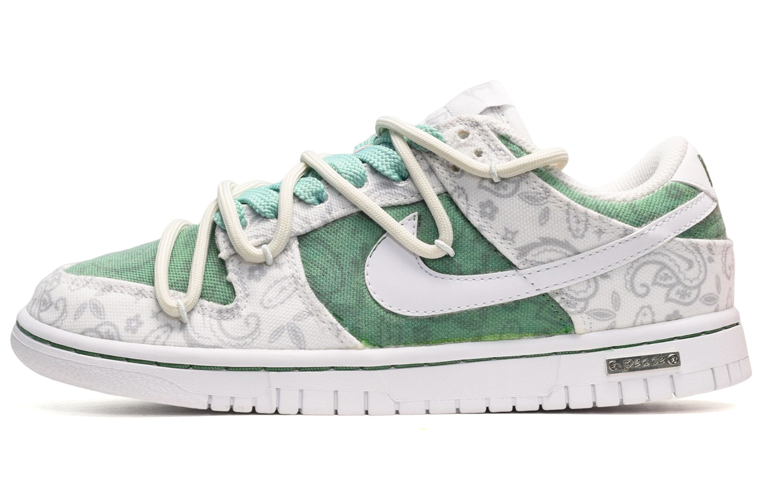 [Custom Shoes] (W) Nike Dunk Low ESS 'Paisley Blue-White'