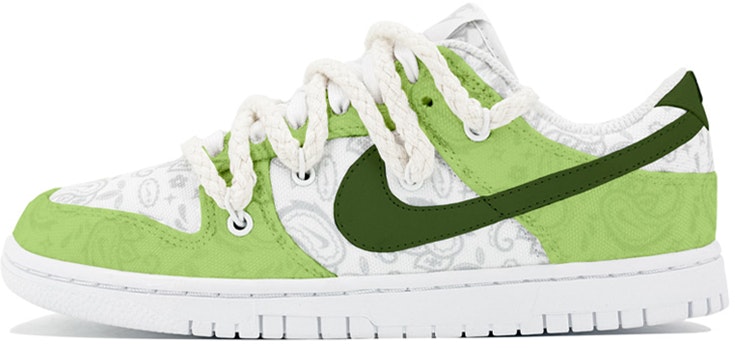 custom-shoes-women-nike-dunk-low-ess-paisley-green