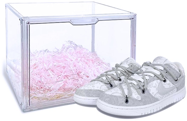 (W) 【カスタムシューズ】(女性) ナイキ ダンク ロー ESS 'ペイズリー グレー セメント' DJ9955-100(Team21-腰果花水泥灰) Buy (W) 【カスタムシューズ】(女性) ナイキ ダンク ロー ESS 'ペイズリー グレー セメント' DJ9955-100(Team21-腰果花水泥灰)