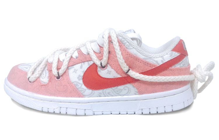 Buy (W) 나이키 덩크 로우 ESS '페이즐리 핑크-화이트' (커스텀) DJ9955-100(Team21-腰果花桃粉S-BOX)